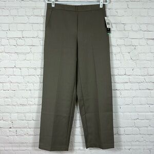 Briggs New York Taupe Pull on Elastic Waist Roomy Leg Size 8P